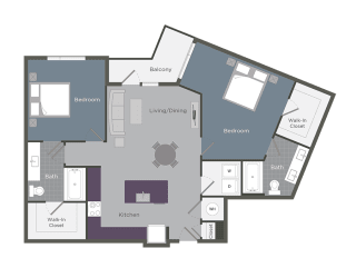 The Overlook Floor Plan at Glenn Perimeter, Atlanta, Georgia