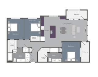 The Centennial Floor Plan at Glenn Perimeter, Atlanta, Georgia