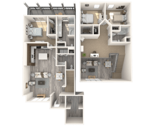 Villas Deluxe Floor Plan at Paramount on Lake Eola, Orlando, 32801