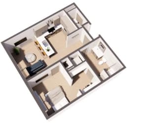 Monet Rouge Floor Plan at Paperbox Lofts, Salt Lake City, Utah
