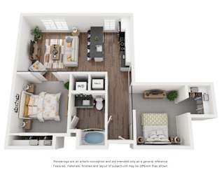 1B4 Floor Plan at The Revival, Salt Lake City