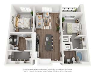2B Floor Plan at The Revival, Salt Lake City