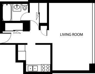 Sheridan Tower Studio Floor Plan