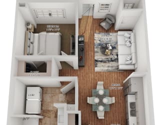 Floor Plan Eagle Lake (1 Bedroom)
