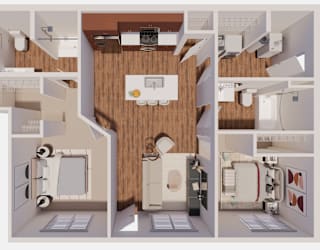 D1A Floor Plan at The Landing at Hub City, Plymouth, WI