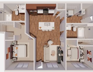 D1 Floor Plan at The Landing at Hub City, Plymouth, 53073