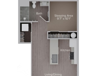 a floor plan of a studio apartment with the roommates identifying the floor plans of