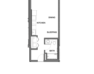 Studio floorplan