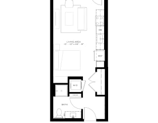 The Townline Studio - Sanibel floor plan