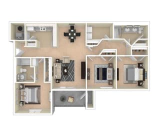 Floor Plan 3 BEDROOM 2 BATHROOM