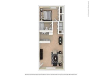 Floor Plan 1 BEDROOM 1 BATHROOM MEDIUM