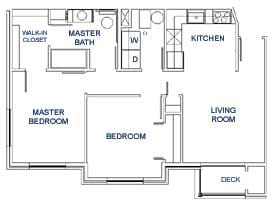 Floor Plan Two Bedroom 45% Ami
