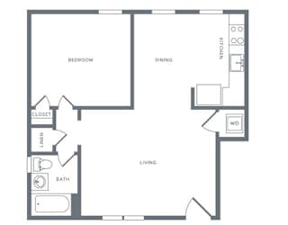 A1 Lower Upgraded Floor Plan at Alister Morristown, Morristown, NJ