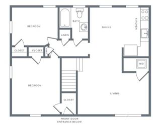 B2 Upper Floor Plan at Alister Morristown, New Jersey, 07960