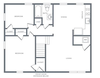 B2 Upper Upgraded Floor Plan at Alister Morristown, New Jersey