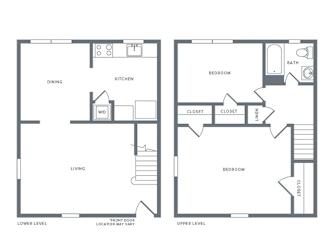 T1 Floor Plan at Alister Morristown, Morristown, 07960