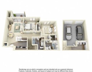 Floor Plan 2B2AG