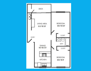 Village Fair Two Bedroom, One Bathroom