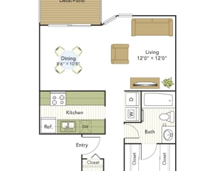 WaterView One Bedroom, One Bath