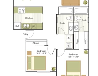 WaterView Two Bedroom, Two Bath