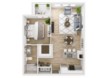 Viridian Apartment 3D Floor Plans - Onyx