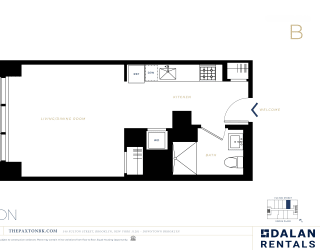 The Paxton Line B Floorplan Studio 1 bath at The Paxton, New york