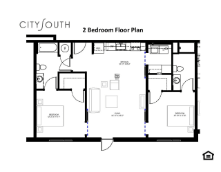 a floor plan of a bedroom apartment