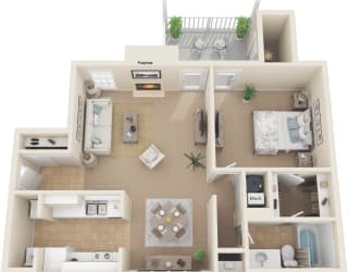 a floor plan of a two bedroom apartment