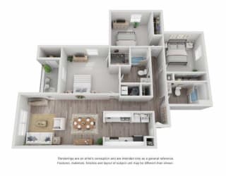 a 1 bedroom floor plan  villas at spring creek