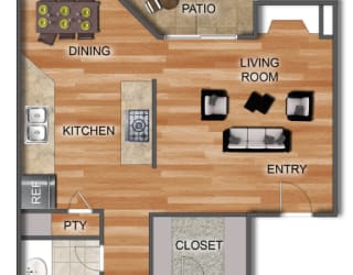 1 Bed/1 Bath