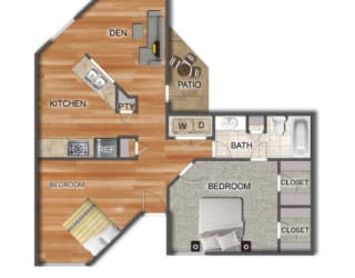 B3 Floor Plan at Shadow Ridge, Arlington, 76013