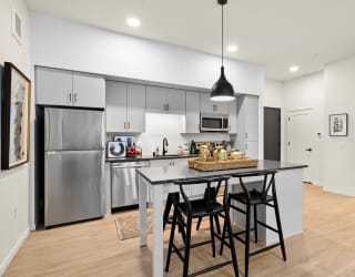All Electric Kitchen at The Hill Apartments, Saint Paul, MN