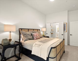 Bedroom With Closet at The Hill Apartments, Saint Paul, Minnesota