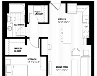 Boston Floor Plan at Third North Apartments, Minnesota