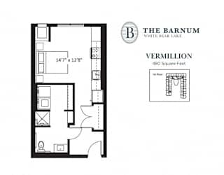 StudioVermillion1 at The Barnum Apartments, White Bear Lake