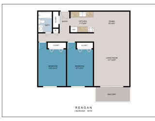 2Bed 1Bath-A at Point of America Apartments,Brooklyn Park, Minnesota