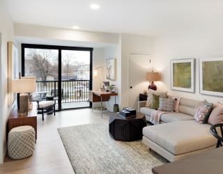 Living Room for Model Unit at The Hill Apartments, Minnesota, 55102