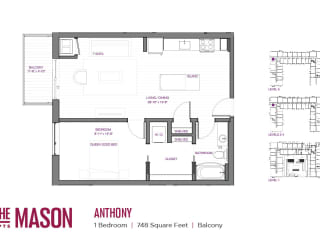Anthony Floor Plan at The Mason, St. Paul, Minnesota