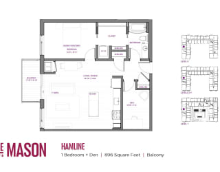 Hamline Floor Plan at The Mason, St. Paul, MN