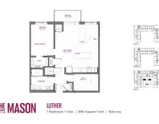 Luther Floor Plan at The Mason, St. Paul, MN