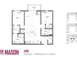 Core Floor Plan at The Mason, St. Paul, 55114