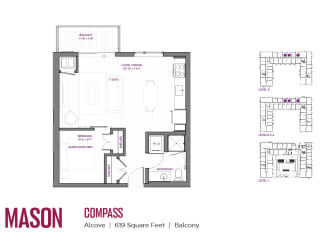 Compass Floor Plan at The Mason, St. Paul, 55114
