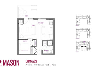 Compass Floor Plan at The Mason, St. Paul, MN