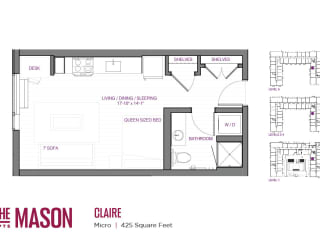 Claire Floor Plan at The Mason, St. Paul, MN
