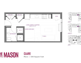Claire Floor Plan at The Mason, St. Paul, MN, 55114