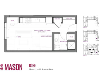 Rose Floor Plan at The Mason, St. Paul, MN, 55114