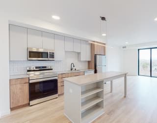Living Area With Kitchen at The Mason, St. Paul