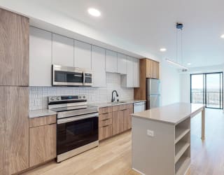 Modern Kitchen With Custom Cabinet at The Mason, Minnesota