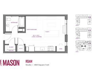 Roam Floor Plan at The Mason, St. Paul, Minnesota