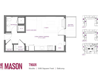 Twain Floor Plan at The Mason, St. Paul, MN, 55114